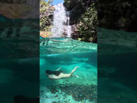 Cachoeira Santa Bárbara em Cavalcante/GO. Brasil 🇧🇷 #travel #nature #chapadadosveadeiros
