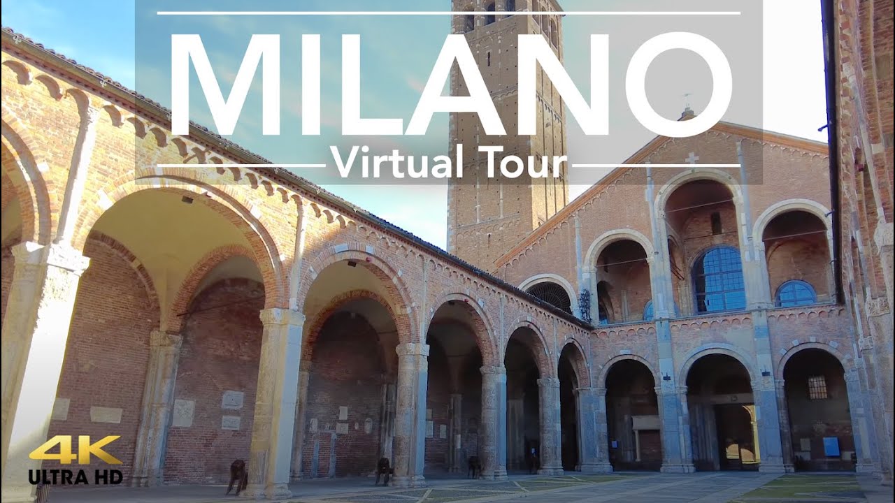 Chiesa di Milano - Walking tour inside the  Basilica di Sant'Ambrogio [ 4K 25fps ]