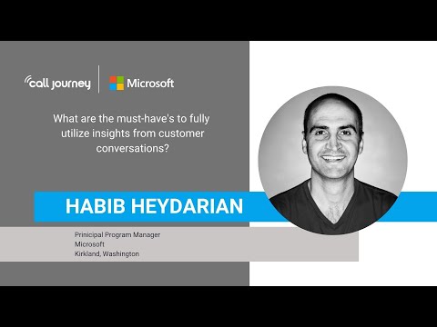 Microsoft - Customer Success Story (Habib Heydarian - Prinicipal Program Manager)