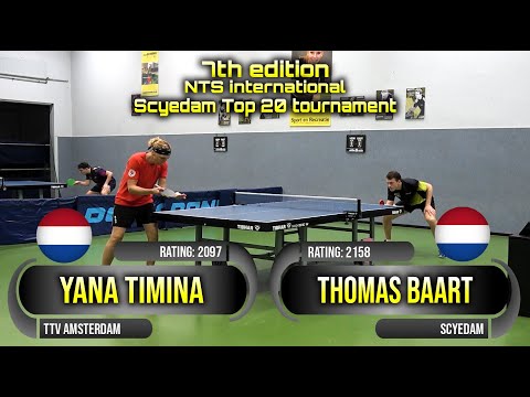 7th edition NTS int. tournament Yana Timina vs Thomas Baart #sports #卓球