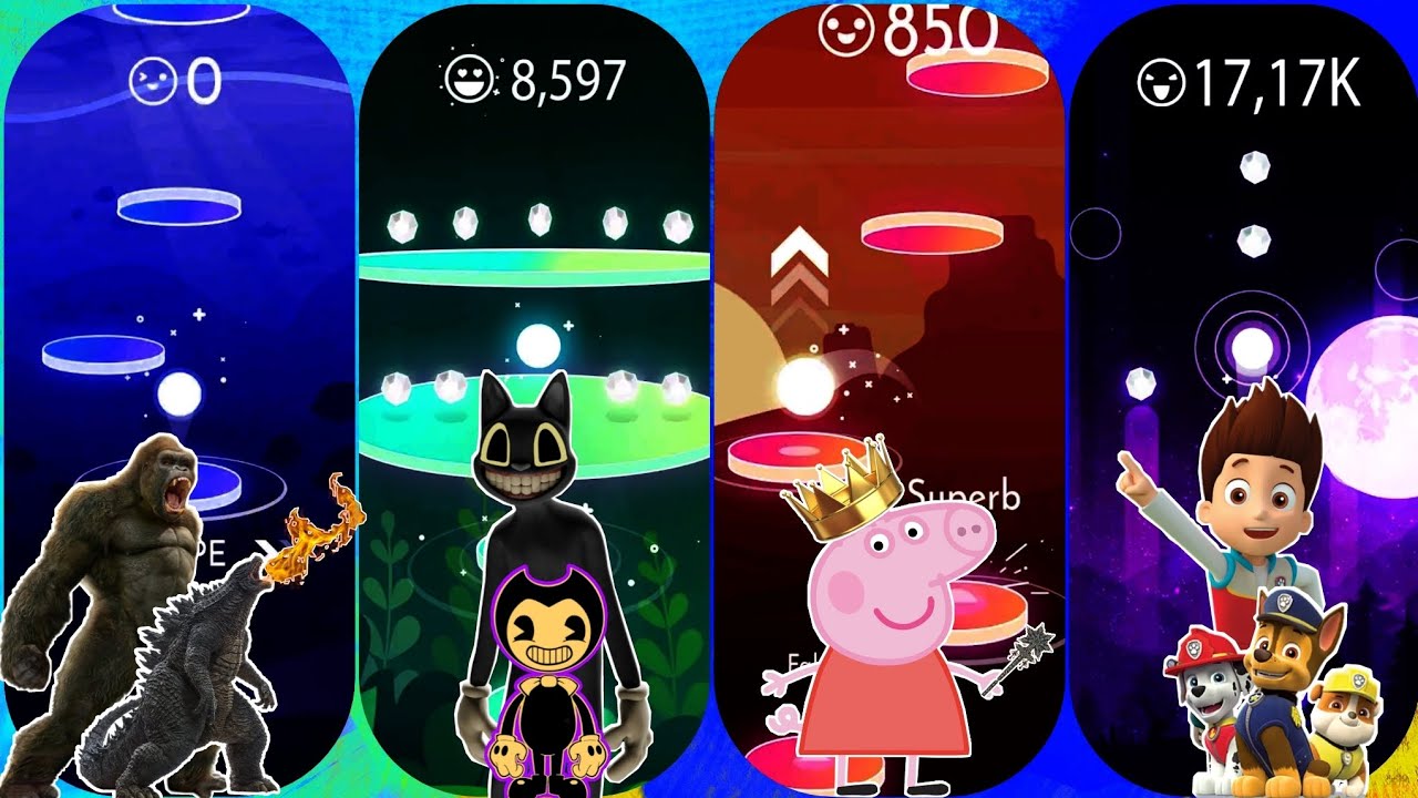 BEAT JUMPER  King Kong Team Bendy Team peppa pig Vs paw patrol team by @mippoplayer7581