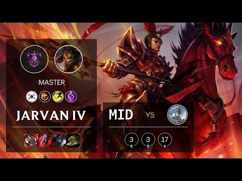 Jarvan IV Mid vs Galio - KR Master Patch 10.10