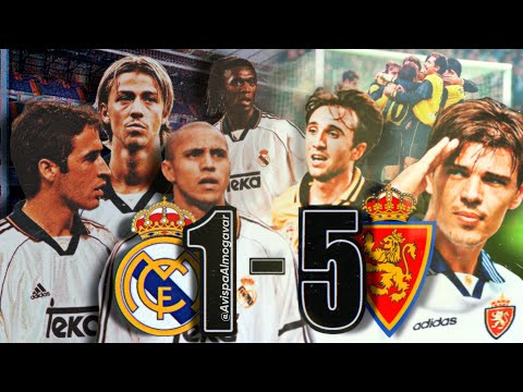 TERREMOTO EN EL SANTIAGO BERNABÉU | Real Madrid 1-5 Real Zaragoza Goles | 1999/2000