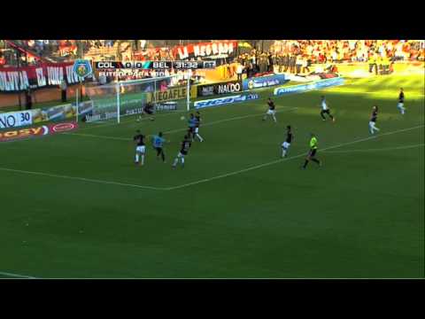 Ocasión de Rígoni. Colón 0 - Belgrano 0. Fecha 15. Torneo Final 2014. Fútbol Para Todos