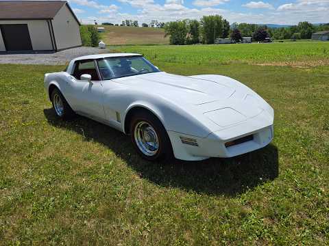 1980 White Corvette Red Interior Hot Rod For Sale Video