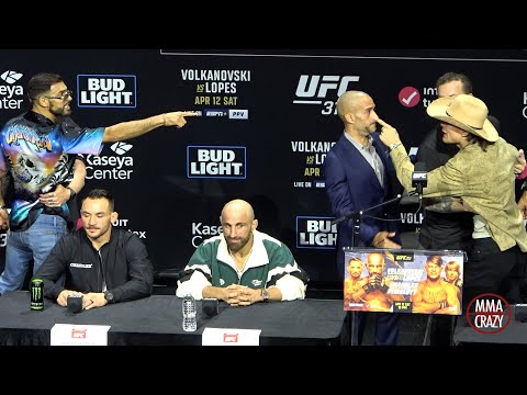 Diego Lopes & Yair Rodriguez HEATED argument gets separated at UFC Press Conference