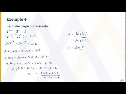 Résolution d'équations exponentielles à l'aide des logarithmes