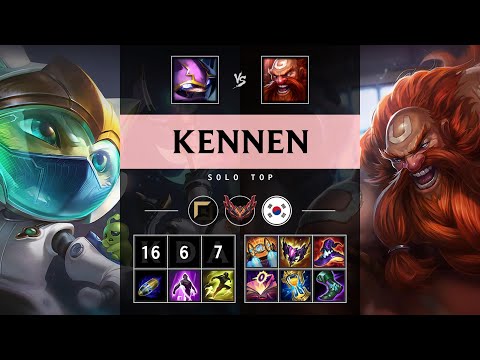 Kennen Top vs Gragas - KR Grandmaster Patch 25.16