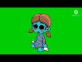 Zombie Little Girl Crying Greenscreen