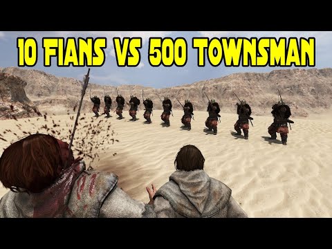 10 Fians vs 500 Townsman - Mount & Blade 2: Bannerlord