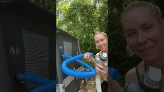 Setting up the OUTTAKE HOSES on a pool