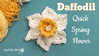 Make This Crochet Daffodil in 15 Minutes! 🌼