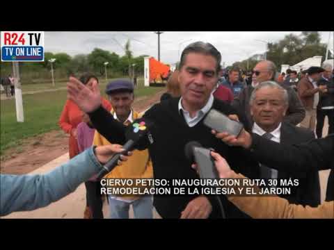 Ciervo Petiso: inauguración Ruta 30 más remodelación de la iglesia y el jardín