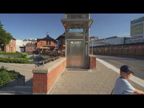 Sweden, Stockholm, Sollentuna train station, 2X elevator