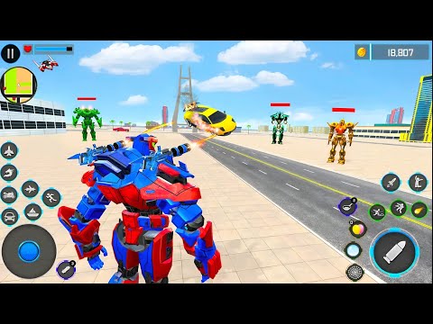 Flying Police Bike Robot Transformation Car Jet  Helicopter Dragon Boat Game 3D