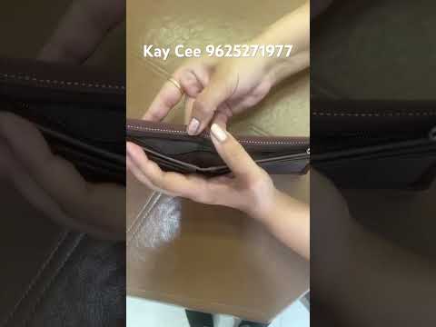 Gents wallet black goat leather