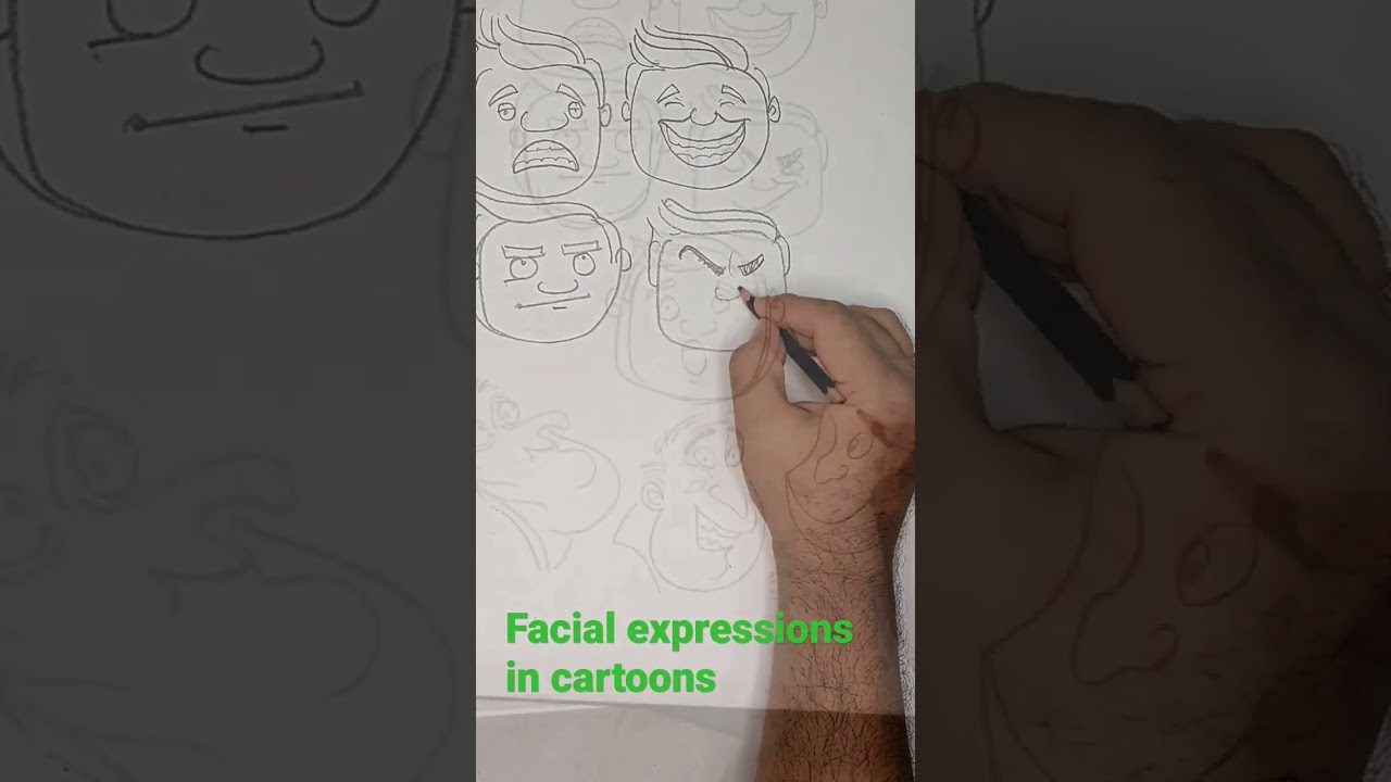 Facial expressions in cartoon
