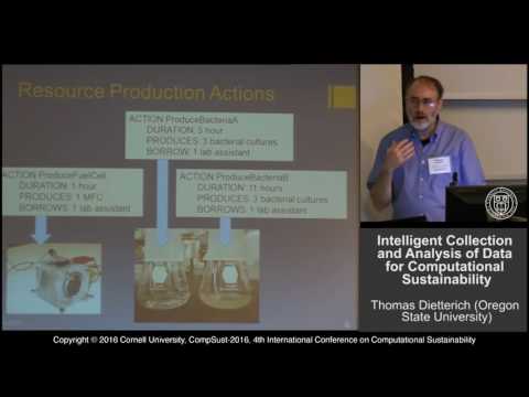 Thomas Dietterich, Intelligent Collection and Analysis of Data for Computational Sustainability