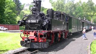 preview picture of video 'Pressnitztalbahn  -  Museumsbahn Steinbach-Jöhstadt  -   Dampfbahn-Route Sachsen'