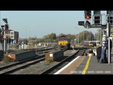 *RARE* Mixed DB & FL 5 Loco Convoy  @ Oxford 22/10/11