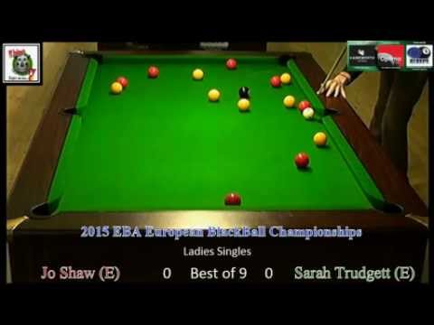 2015 EBA European Championships - Ladies Singles Sarah Trudgett v Jo Shaw