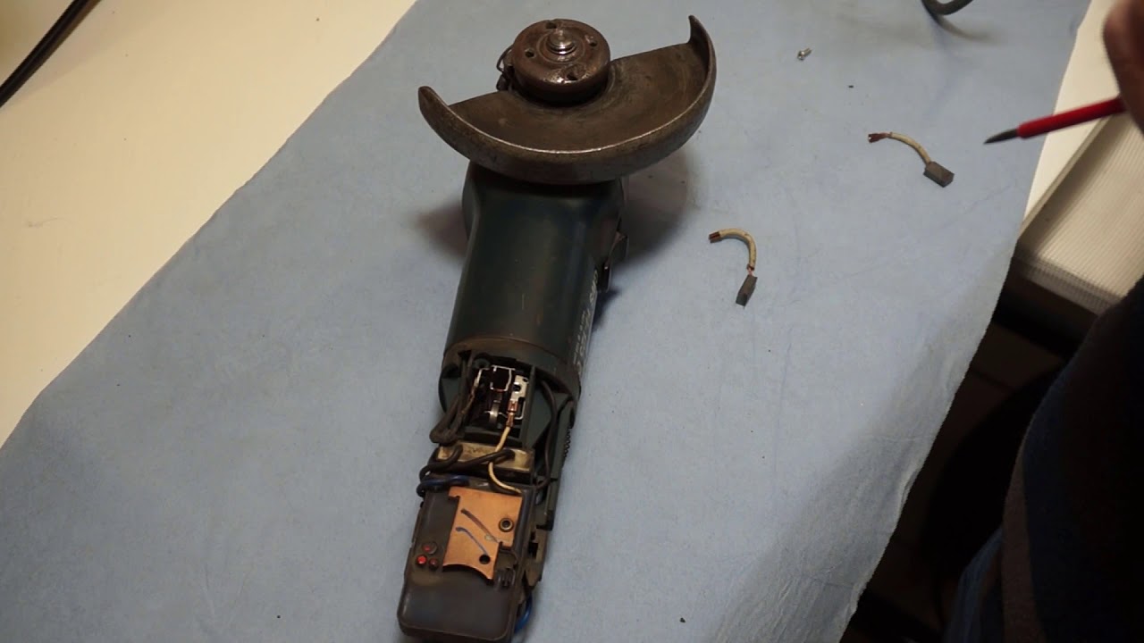 Diagnostique / Dépannage meuleuse d'angle Bosch GWS 14-125 C / Charbons 