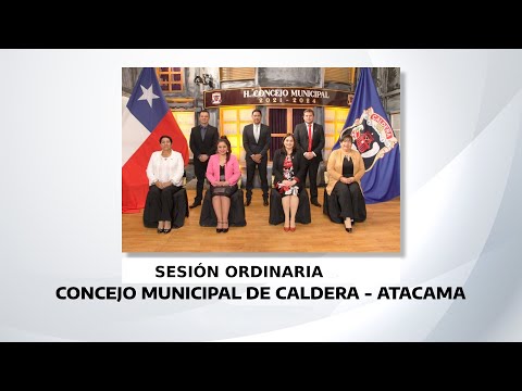 Transmisión en vivo Sesión extraordinaria 96 (30.04.2024) Concejo Municipal de Caldera - Atacama