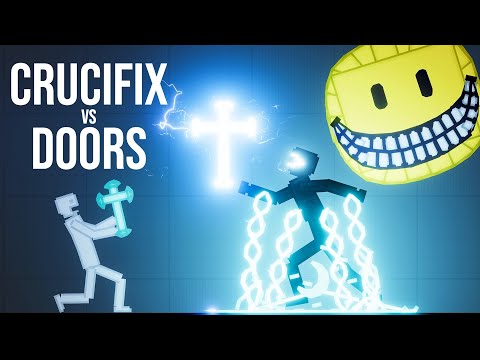 CRUCIFIX vs DOORS Monster [Roblox Doors Hotel Update] - People Playground 1.26