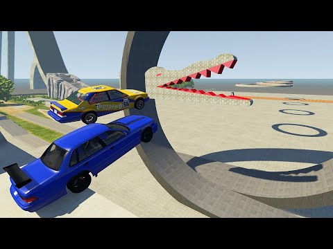 High Speed Jump With Crazy Vehicle In ( Insane Testing Jumps ) - BeamNG drive Crazy Jumps