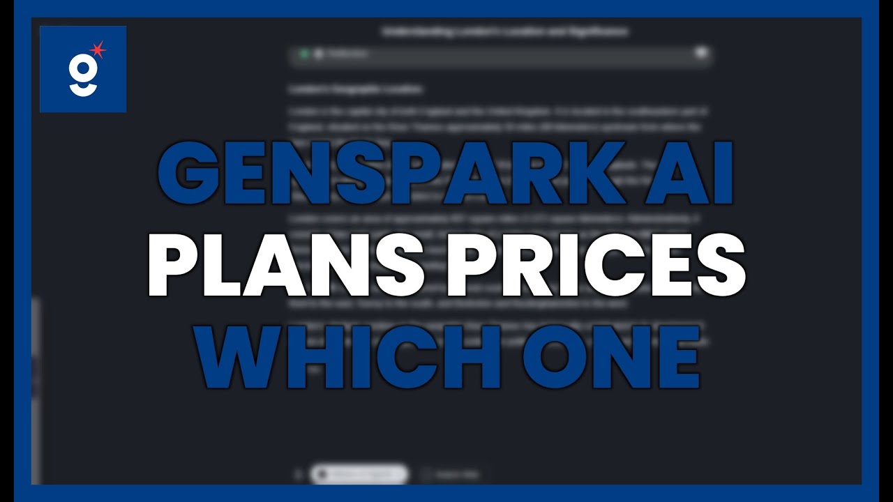 Video thumbnail — Genspark AI Plans and Prices comparison guide on YouTube