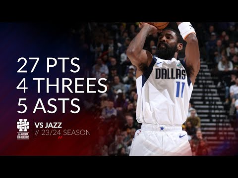 Kyrie Irving 27 pts 4 threes 5 asts vs Jazz 23/24 season