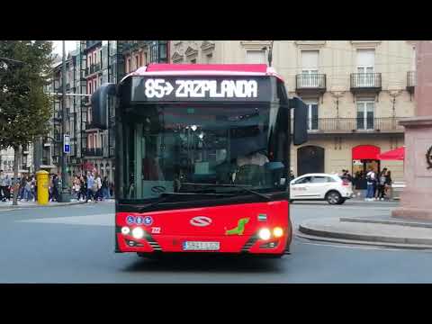 bilbobus Solaris urbino 12 electric N 722 en línea 85