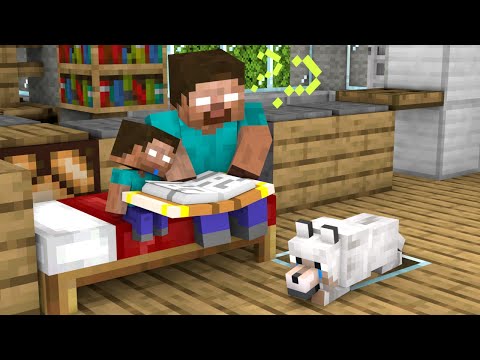 Monster School : Baby Herobrine and Dog - Minecraft Animation