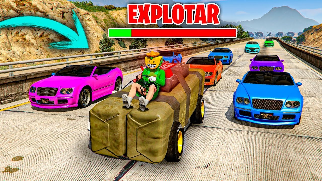 SI FRENAS EXPLOTAS! JUGADA MEGA IMPRESIONANTE!! - GTA 5 ONLINE