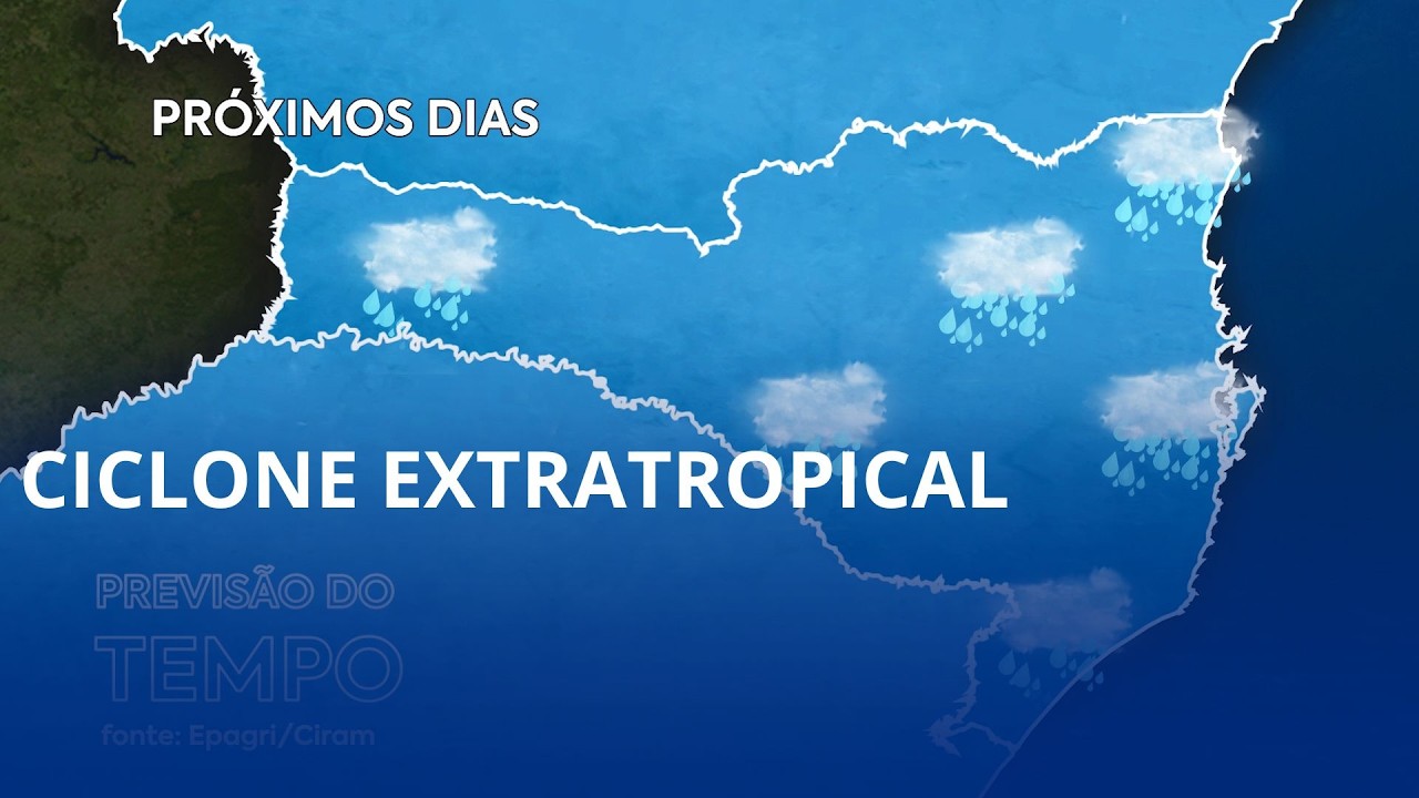 Nos próximos dias, novo ciclone extratropical se forma no oceano entre o Uruguai e a Argentina
