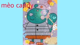 Ảo thuật tô màu biến hình mèo candy | peppa pig