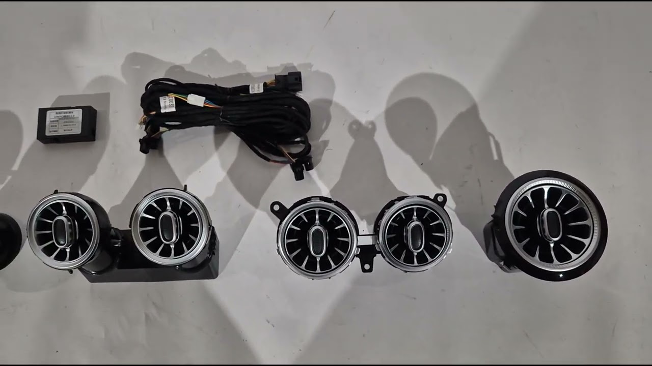 Mercedes E-class W213 2016–2023 LED luchtrooster-deflectoren (64 color) Video 1
