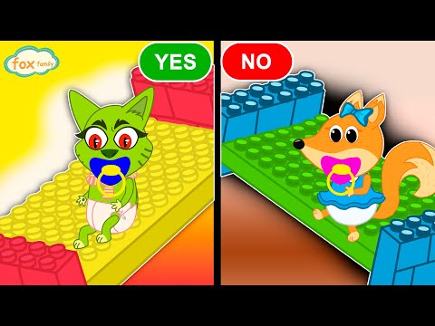 The Fox Family and friends lego beds playhouse - cartoon for kids #900