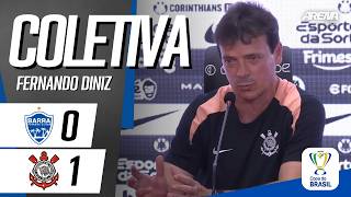 COLETIVA FERNANDO DINIZ | AO VIVO | Barra x Corinthians - Copa do Brasil 2026