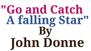 go and catch a falling star by john donne in hindi