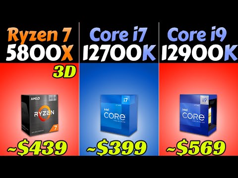 R7 5800X3D vs i7-12700K vs i9-12900K | RTX 3080 and RTX 3060 | How Much Performance Difference?