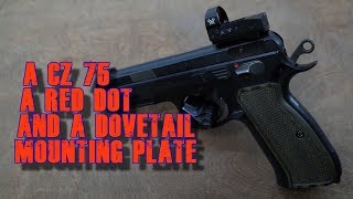 A CZ 75 SP-01, a Vortex Venom and a Dovetail Mounting Plate
