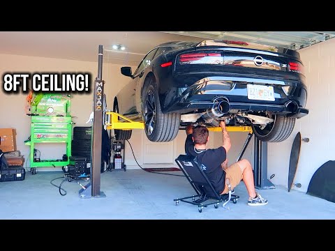 MaxJax LIFT Install & Review! Perfect for LOW CEILING GARAGES! (8ft CEILINGS!)