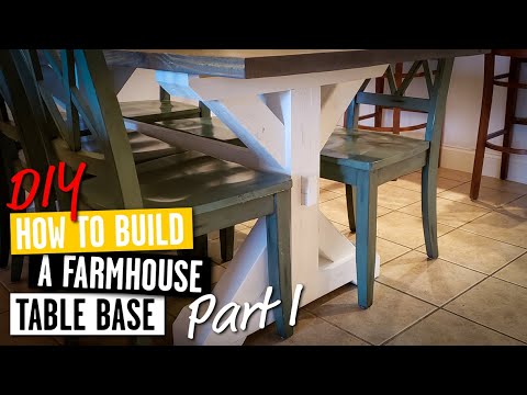 DIY How To Build Farmhouse Trestle Table Base - Part A