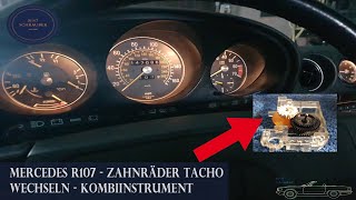 Mercedes R107 SL: Naprawa prędkościomierza - wymiana zębatek