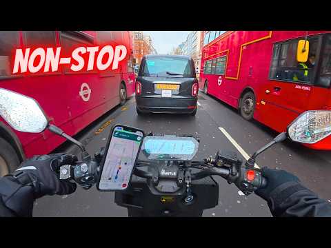 Delivering Fast Food Across London in the RAIN! SOOOO BUSY!!