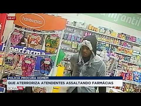 Câmeras flagram assalto a farmácia em Almirante Tamandaré