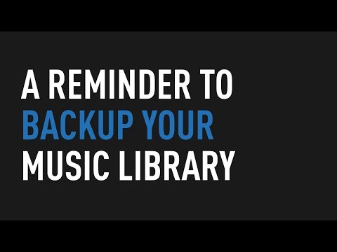 A Reminder to Back up Your Music Library
