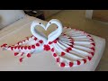 Romantic Room Bed Decoration With Flowers Towels Anniversary Room Decoration Ideas Arlove106