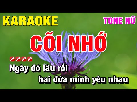 Karaoke Cõi Nhớ Tone Nữ Nhạc Sống | Nguyễn Linh